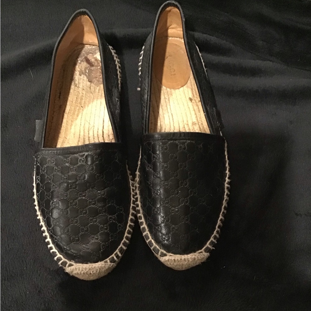 Guccisam leather espadrille flats